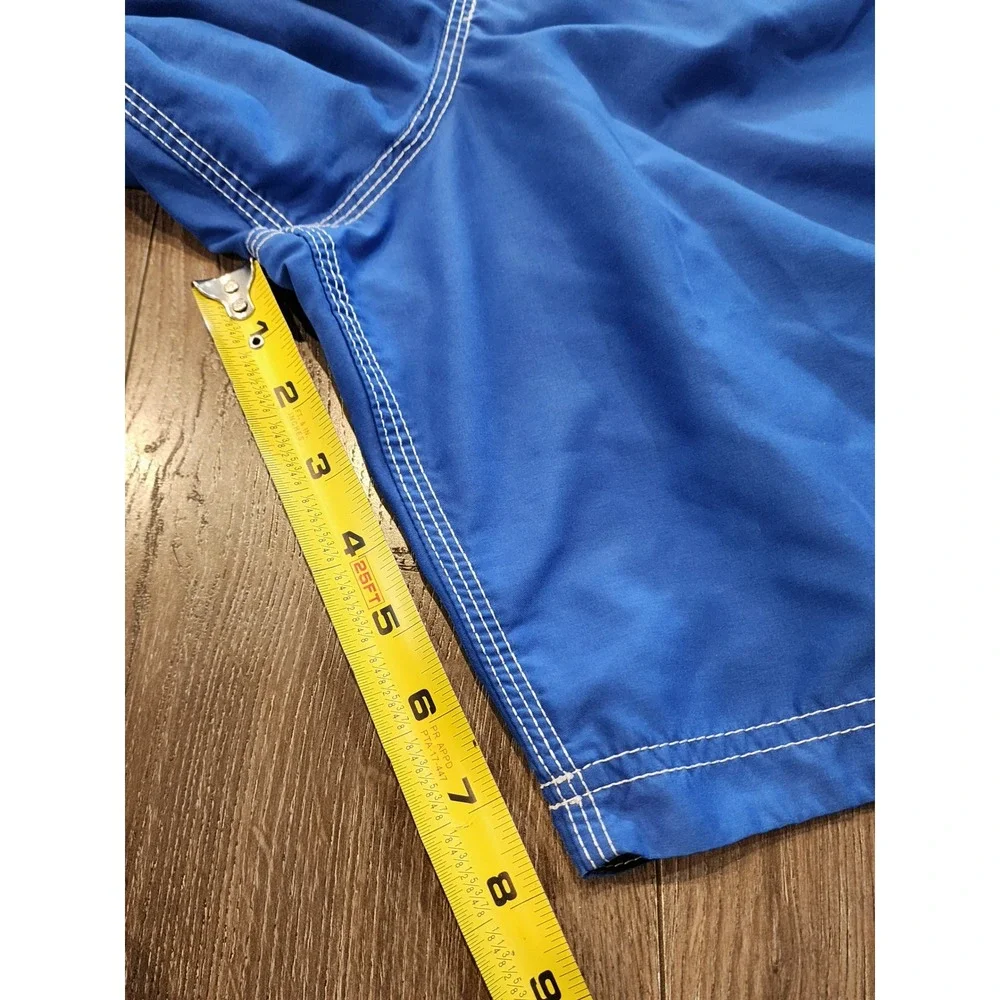 Speedo Vintage 90s Blue Swim Trunks Men's Large Cargo Pocket Board Shorts w/mesh